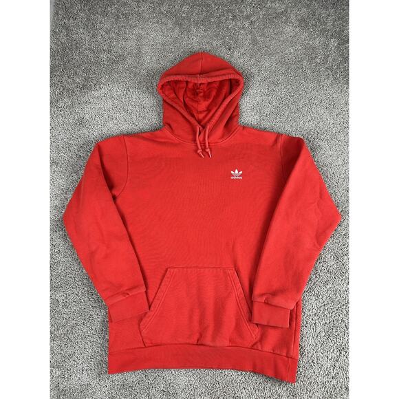 Adidas Hoodie Mens Medium Primegreen Pullover Sweatshirt Trefoil Vintage Style - Picture 1 of 14